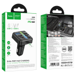 Hoco 45W Car Charger with Wireless FM Transmitter E89
